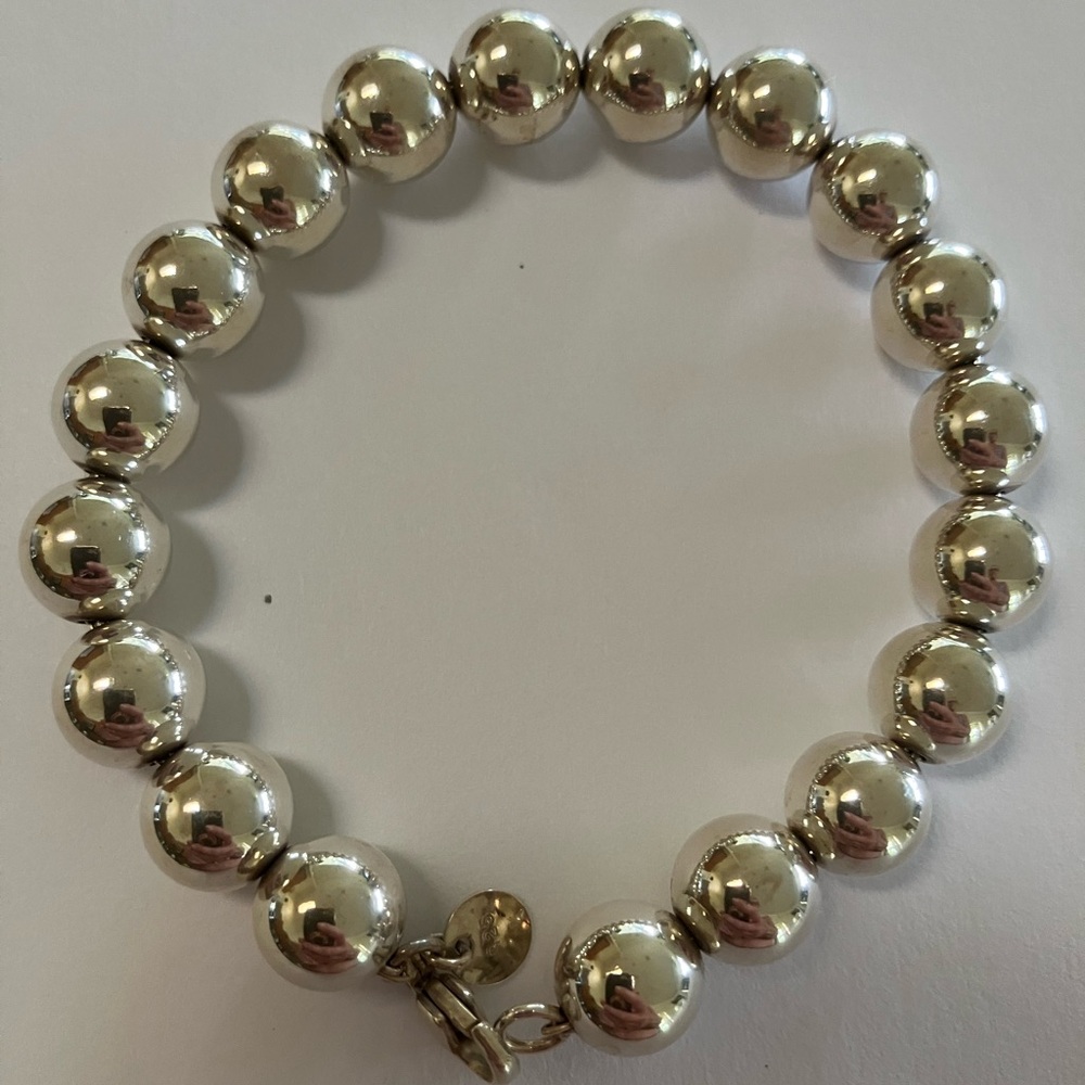 Authentic Tiffany & Co. Sterling Silver Spherical Bead Bracelet